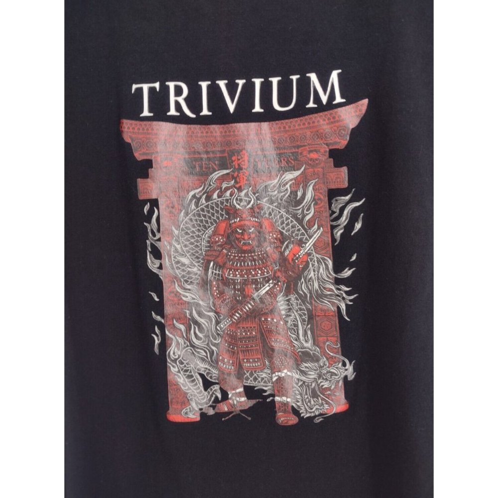 Trivium Shogun Samurai Graphic Heavy Metal Rock Band Red & Black T-Shirt Mens M - Picture 2 of 5